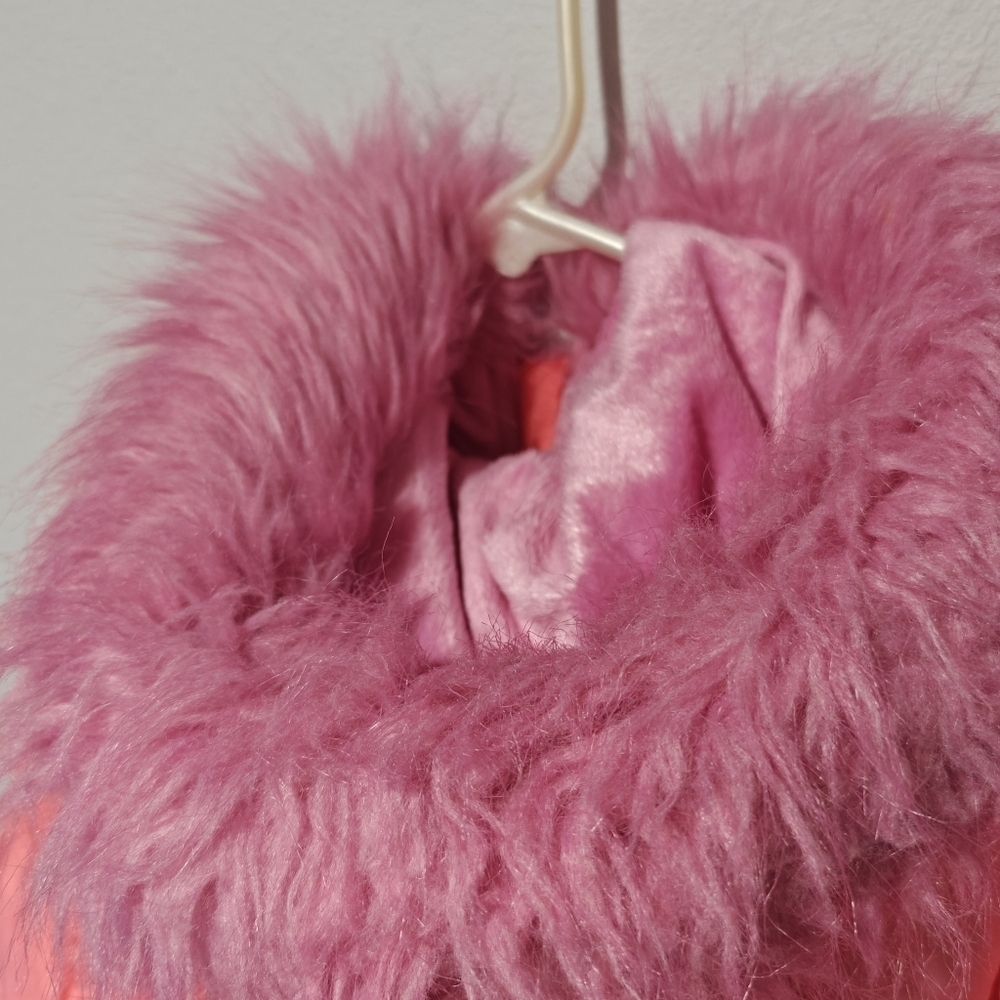 bre Puffer Winter Coat Girl's Large 14 Y2K Pink Purple - Picture 3 of 6